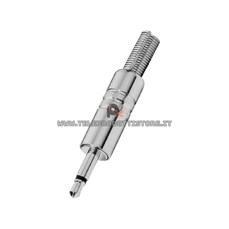 JACK 3.5 Mono spinotto connettore microfonico in metallo professionale sbilanciato microfono Teleprodotti 1 - Teleprodotti 