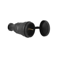 Presa Schuko femmina volante professionale in gomma 16A con tappo made in Bulgaria