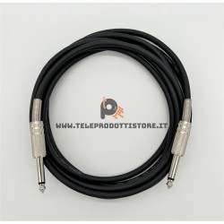 Cavo Jack 6,3 nero 10 mt. per chitarra basso mono sbilanciato TS