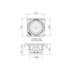 Sica 2 H 0.8 SL Woofer altoparlante fullrange 2'' 8 ohm Z000795