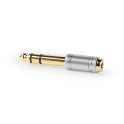 Adattatore jack cuffia 3,5 mm su 6,3 mm stereo placcato oro maschio cuffie