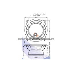 Sica 5 H 1 CS Woofer altoparlante 5'' 13 cm. 8 ohm 120W Z002410