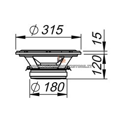 HSB322-44 Ciare sub woofer 300mm doppia bobina subwoofer auto 800w 4+4 ohm HSB322