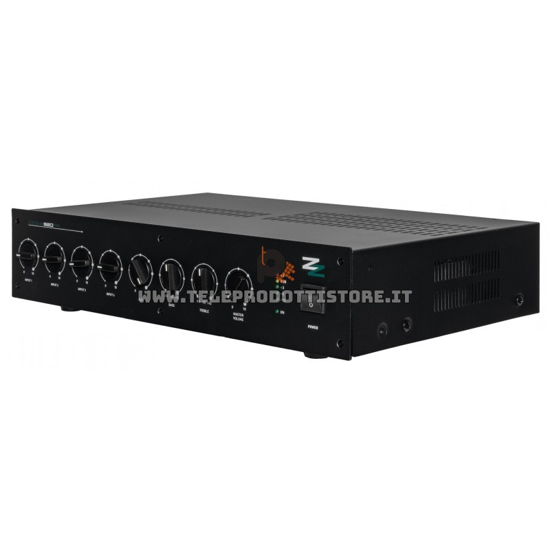 Zzipp ZZONE920PA Amplificatore mixer 100v 120w 4 ingressi filodiffusione