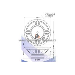 Sica 10 E 2 CS Woofer altoparlante 10'' 25 cm. 8 ohm 300W Z006830