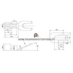 Set 4 pezzi capicorda forcine terminali forcelle in rame puro per cavi audio forcella