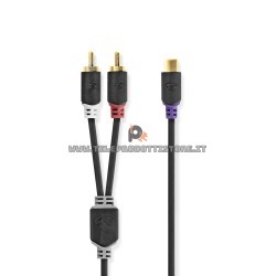 Cavo ad Y sdoppiatore RCA femmina su doppio RCA maschio adattatore di segnale