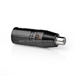 Adattatore XLR maschio su RCA femmina nero per segnale audio