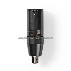 Adattatore XLR maschio su RCA femmina nero per segnale audio