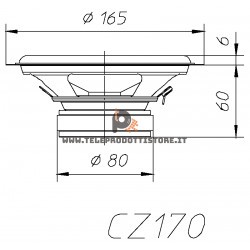 CXE174 Ciare Altoparlante woofer 2 vie coassiale 165mm 16 cm. 150W 4Ohm CXE-174