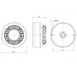 B&C DE36 Driver 1" 70 W 8 ohm 107,5 dB tweeter DE36-8