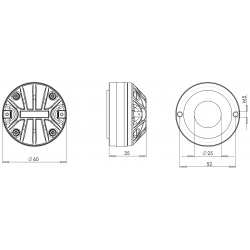 B&C DE110 Driver 1" 50 W 8 ohm 106 dB tweeter DE110-8