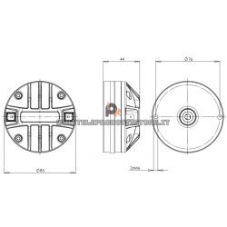 B&C DE400TN Driver 1" 100 W 8 ohm 106 dB tweeter DE 400TN