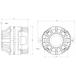 B&C DH450H Driver 1" 80 W 8 ohm 109 dB tweeter DH450H-8