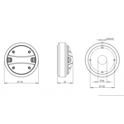 B&C DE602 Driver 1.4" 160 W 8 ohm 108,5 dB tweeter DE602-8