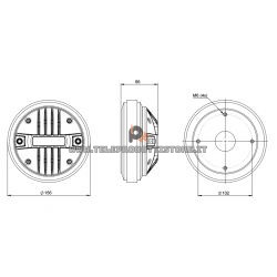 B&C DE60TN Driver 1.4" 220 W 8 ohm 107 dB tweeter DE 60TN
