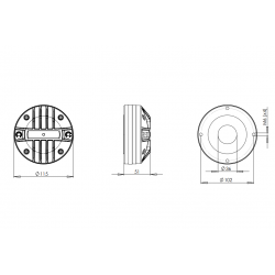 B&C DE680TN Driver 1.4" 160 W 8 ohm 108 dB tweeter DE680TN-8