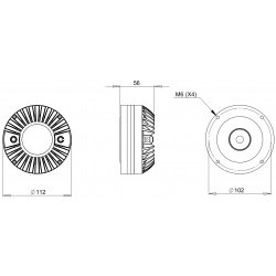 B&C DE780TN Driver 1.4" 220 W 8 ohm 108 dB tweeter neodimio DE780TN-8