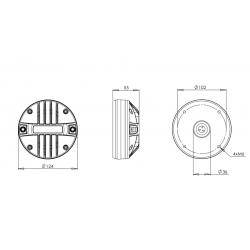 B&C DE800 Driver 1.4" 220 W 8 ohm 108 dB tweeter DE800-8