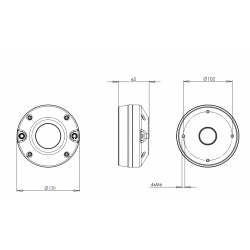 B&C DE900TN Driver 1.4" 220 W 8 ohm 108,5 dB tweeter DE900TN-8