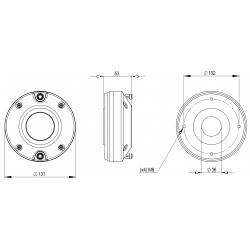 B&C DE914TN Driver 1.4" 220 W 8 ohm 108,5 dB tweeter DE 914TN