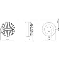 B&C DE991TN Driver 1.4" 200 W 8 ohm 108 dB tweeter DE991TN-8