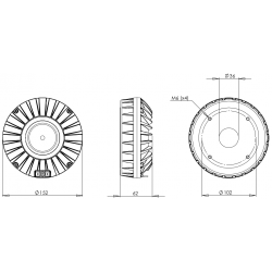 B&C DCM414 Driver 1.4" 220 W 8 ohm 112 dB tweeter DCM414-8