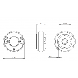 B&C DE750TN Driver 2" 220 W 8 ohm 107,5 dB tweeter DE750TN-8