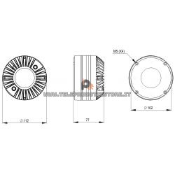 B&C DE785TN Driver 2" 220 W 8 ohm 107,5 dB tweeter DE 785TN