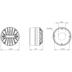 B&C DE1095TN Driver 2" 240 W 8 ohm 108 dB tweeter DE1095TN-8