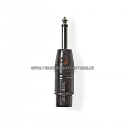 Adattatore jack sbilanciato TS maschio 6,3 mm su XLR femmina canon