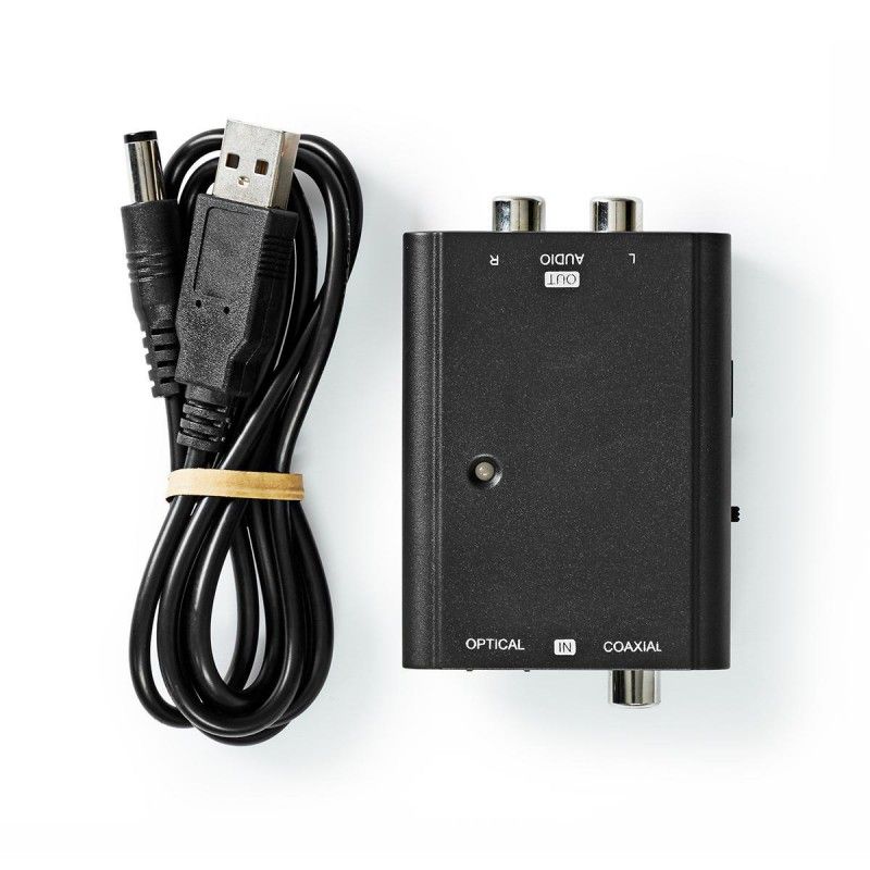 Convertitore audio digitale-analogico da toslink ottico a RCA stereo analogico