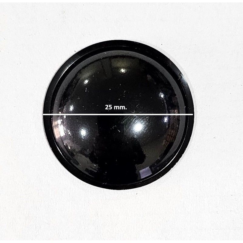 Cupola parapolvere 25 mm. plastica ABS nero lucido copripolvere per woofer altoparlante