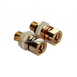 Morsetti Terminali casse amplificatore banana placcato oro isolato 13mm