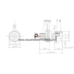 Morsetti Terminali casse amplificatore banana placcato oro isolato 13mm