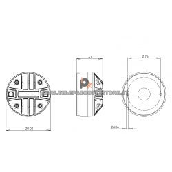 FBT Mitus 115 115A Driver completo di ricambio tweeter tromba B&C DE180 Mitus115