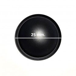Cupola parapolvere 25 mm. plastica ABS nero opaco copripolvere per woofer altoparlante
