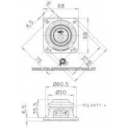 2FE22 Faital PRO Woofer altoparlante 2.5" Fullrange 50W 8Ohm 2FE22-8