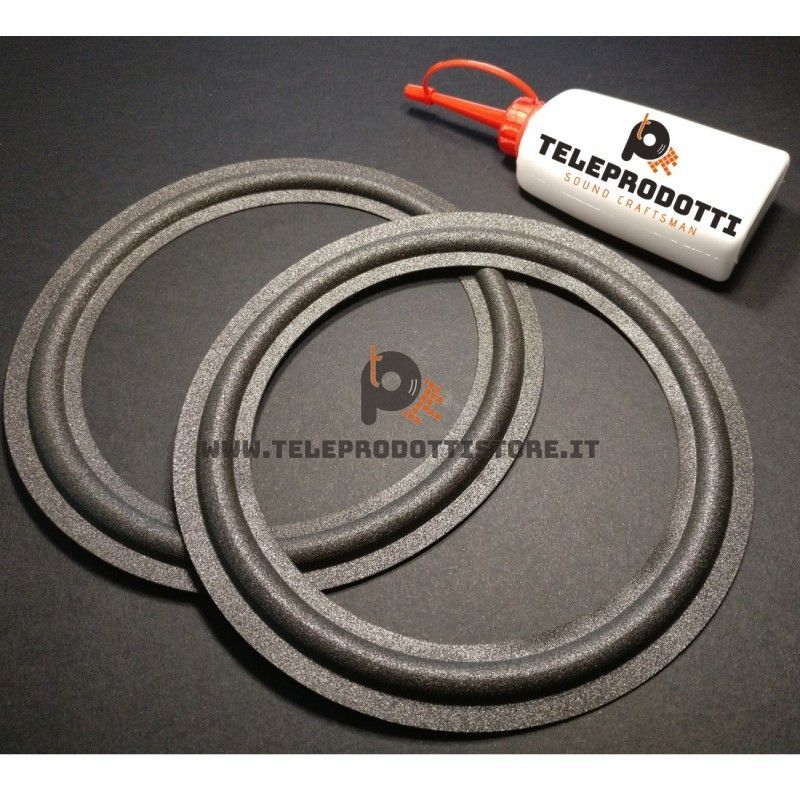 BRP380K kit 2 Sospensioni di ricambio per woofer midrange in foam bordo e colla 380 mm. 38 cm.
