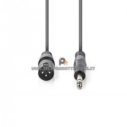 Cavo XLR cannon maschio su Jack 6,3 maschio bilanciato TRS 5 m. per cassa mixer