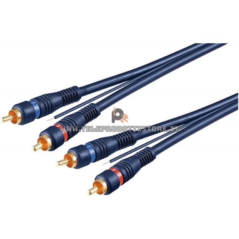 Cavo RCA 5 metri con remote segnale audio di collegamento schermato
