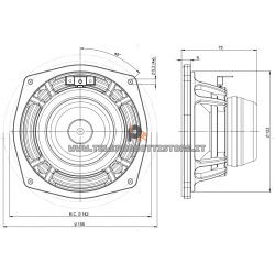 B&C Speakers 5MDN38 8 ohm Midrange altoparlante 5" neodimio 180W 5MDN38-8