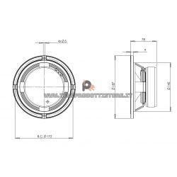 B&C Speakers 6PEV13 8 ohm midrange altoparlante 6.5" ferrite 240W 6PEV13-8