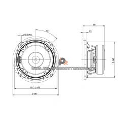 B&C Speakers 6PS44 8 ohm woofer altoparlante 6.5" ferrite 400W 6PS44-8