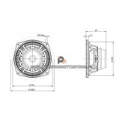 B&C Speakers 6MBX44 8 ohm Midbass altoparlante 6.5" neodimio 400W 6MBX44-8