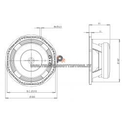 B&C Speakers 8PE21 8 ohm midrange altoparlante 8" ferrite 400W 8PE21-8