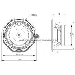 B&C Speakers 8FMB51 8 ohm Mid-Bass altoparlante 8" ferrite 500W 8FMB51-8
