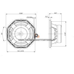 B&C Speakers 8FG51 8 ohm woofer altoparlante 8" ferrite 500W 8FG51-8