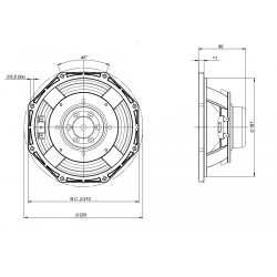 B&C Speakers 8NDL51 8 ohm woofer altoparlante 8" neodimio 400W 8NDL51-8