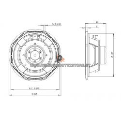 B&C Speakers 8BG51 8 ohm woofer altoparlante 8" neodimio 500W 8BG51-8